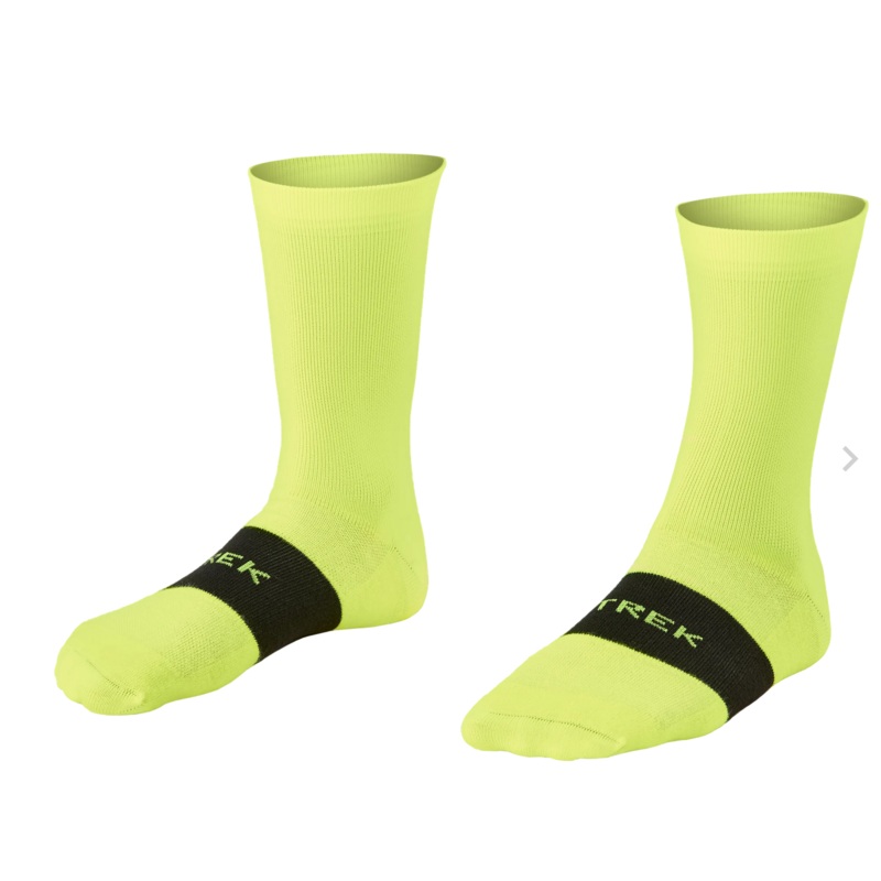 TREK RACE CREW CYCLING SOCK RADIOACTIVE YELLOW