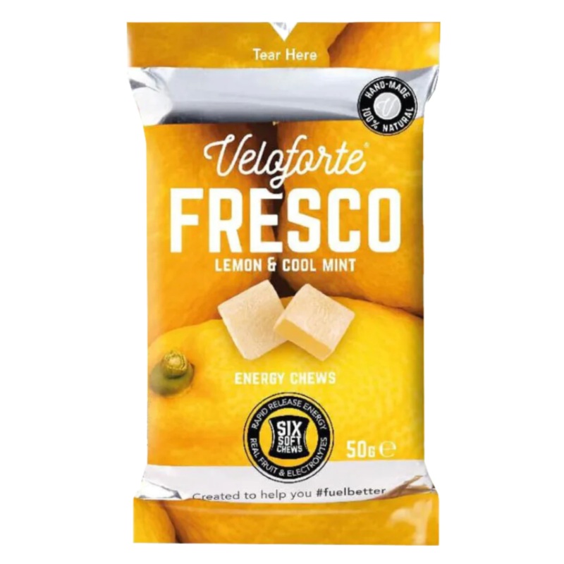 VELOFORTE ENERGY CHEW 50G – LEMON & COOL MINT
