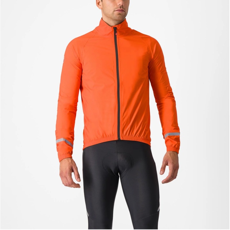 CASTELLI EMERGENCY 2 RAIN JACKET BRILLIANT ORANGE